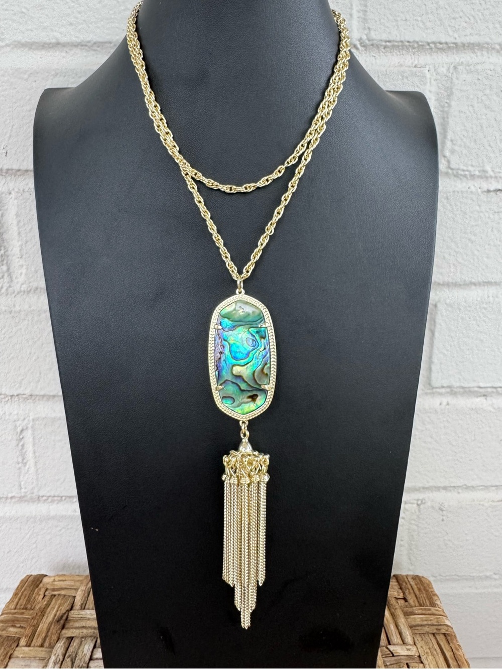 Kendra Scott Rayne Gold & Abalone Necklace